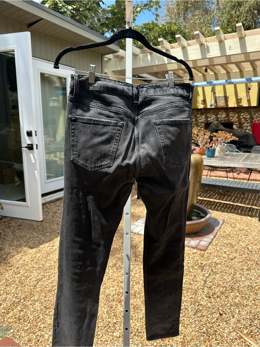 Topman Black Skinny Jeans with Knee Rips
